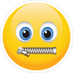 Cute Lips Zipped Emoji Sticker