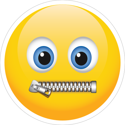 Cute Lips Zipped Emoji Sticker