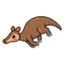 Cute Little Aardvark Running Sticker