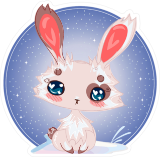 Cute Little Anime Bunny Sticker