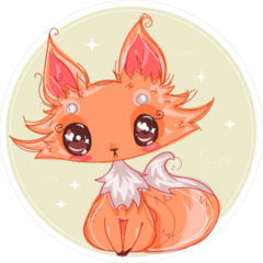 Cute Little Anime Fox Sticker