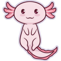 Cute Little Axolotl Sticker
