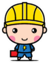 Cute Little Cartoon Electrician Character Sticker