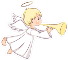 Cute Little Christmas Angel Sticker