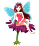 Cute Little Fairy Sitting On A Flower Sticker