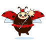 Cute Little Ladybug Fairy Sticker