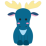 Cute Little Moose Sticker