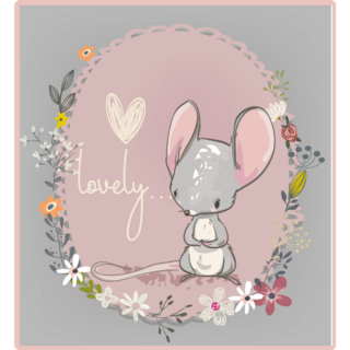 Cute Little Mouse Heart Sticker