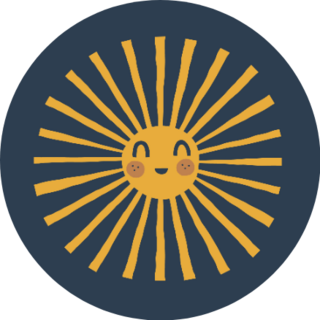 Cute Little Sun Cartoon Character Boho Sticker