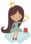 Cute Little Tooth Fairy on a Cloud Sticker
