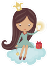 Cute Little Tooth Fairy on a Cloud Sticker