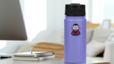 Cute Little Vampire Sticker on a Water Bottle (New) example