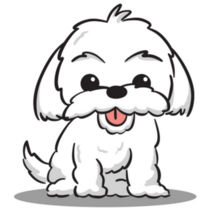 Cute Maltese Cartoon Sticker