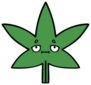 Cute Marijuana Leaf Sticker