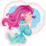 Cute Mermaid With Pink Hair Sticker