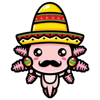 Cute Mexican Axolotl Sticker