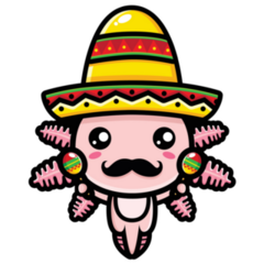 Cute Mexican Axolotl Sticker