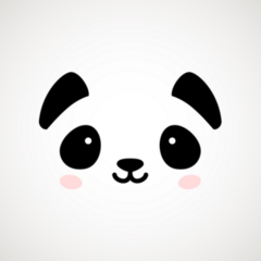 Cute Minimal Panda Sticker