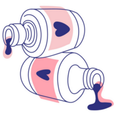 Cute Minimalism Heart Nail Polishes Sticker 