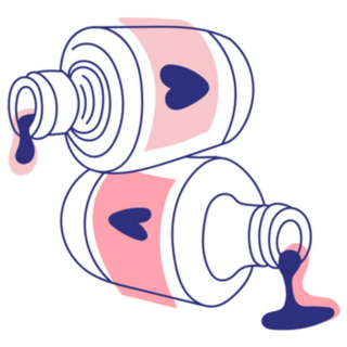 Cute Minimalism Heart Nail Polishes Sticker 