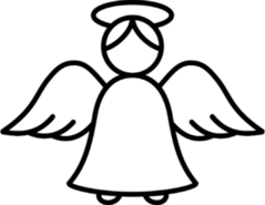 Cute Minimalist Angel Sticker