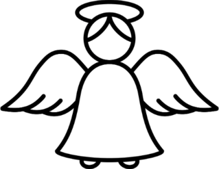 Cute Minimalist Angel Sticker