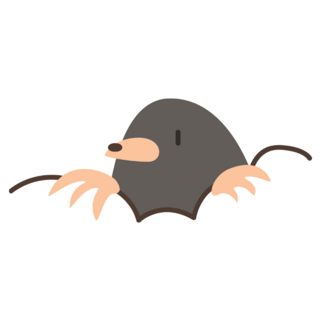 Cute Mole Cartoon Sticker