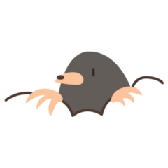 Cute Mole Cartoon Sticker