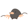 Cute Mole Cartoon Sticker