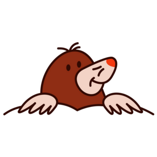 Cute Mole Character Sticker