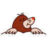 Cute Mole Character Sticker