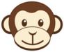 Cute Monkey Head Sticker