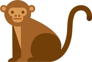Cute Monkey Icon Sticker