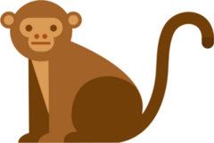 Cute Monkey Icon Sticker