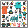 Cute Monsters Sticker Sheet