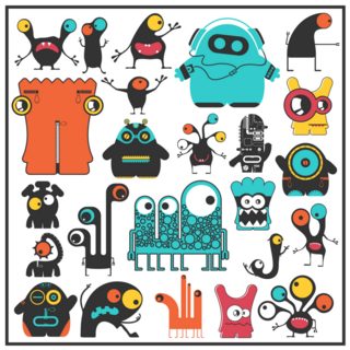 Cute Monsters Sticker Sheet