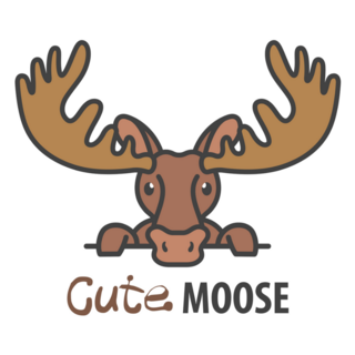 Cute Moose Sticker