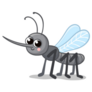 Cute Mosquito Gray Insect Sticker