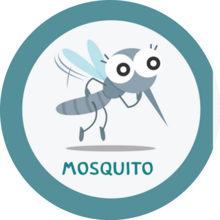 Cute Mosquito Insect Label Sticker