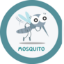 Cute Mosquito Insect Label Sticker