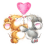 Cute Mouse Valentine Sticker 