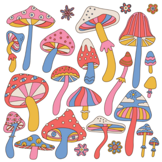 Cute Mushroom Sticker Sheet