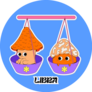Cute Mushrooms As A Libra Zodiac Sign Sticker