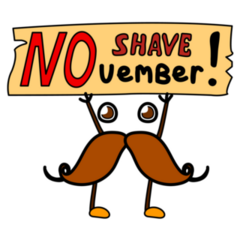 Cute Mustache Cartoon Man Sticker 