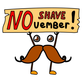 Cute Mustache Cartoon Man Sticker 