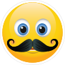 Cute Mustache Emoji Sticker