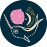 Cute Narwhal Unicorn Moon Whale Sticker