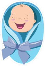Cute New Born Baby Boy Sticker
