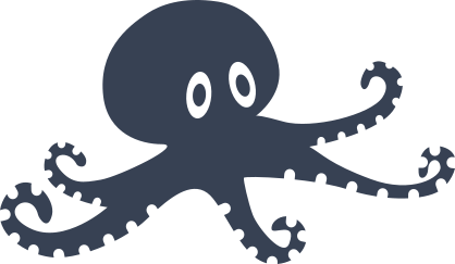 Cute Octopus Poka-Dot Legs Sticker