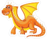 Cute Orange and Yellow Dragon